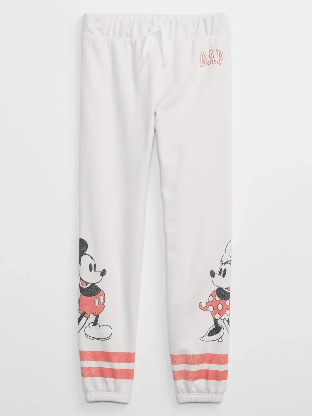 Gap Kids Girls White Mickey Minnie Mouse Graphic Sweatpants Youth Size Medium